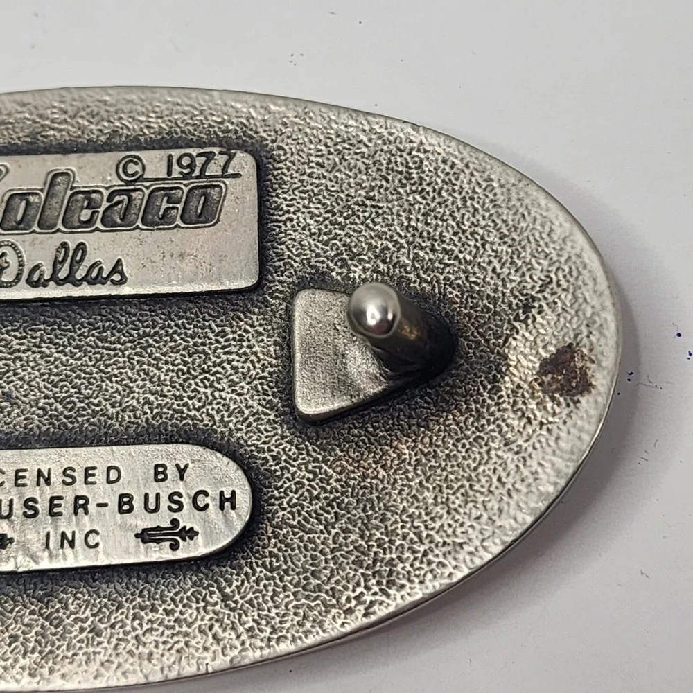 Budweiser King Of Beers Promo Belt Buckle - Vintage 1977 Koleaco Dallas